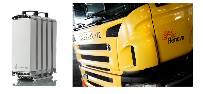 PowerCell Fuel Cell to Power Renova Scania Hydrogen Fuel Cell Truck2