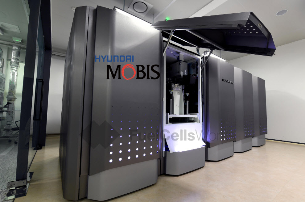 Hyundai Mobis Debuts Its Hydrogen Cell Power Generation At Its Headquarters In Chungju - FuelCellsWorks