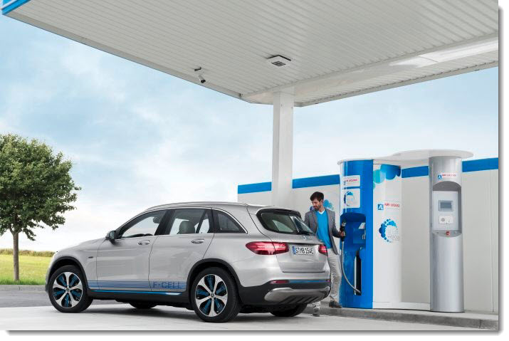 Mercedes Benz GLC F CELL Fuelling with Hydrogen