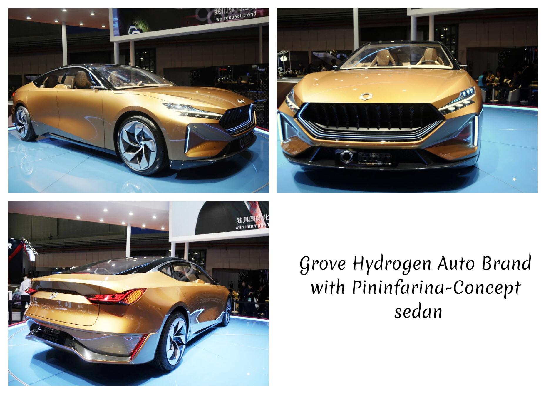 Grove Hydrogen Auto Brand with Pininfarina Concept sedan