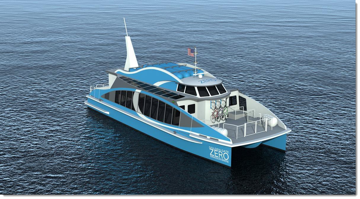 Photo courtesy Golden Gate Zero Emission Marine Golden Gate Zero Emission Marine’s Water-Go-Road vessel pictured here will use hydrogen fuel cell technology validated at Sandia National Laboratories that eliminates emissions and is better for the environment. This success won a national Excellence in Technology Transfer Award