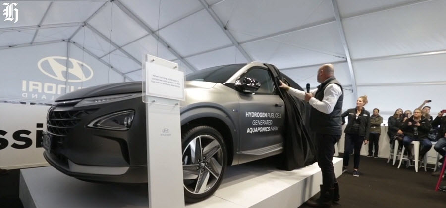 Wraps Come Off NZ's First Hydrogen Powered Car At Fieldays 1 New Zealand Hyundai Nexo Unvieling