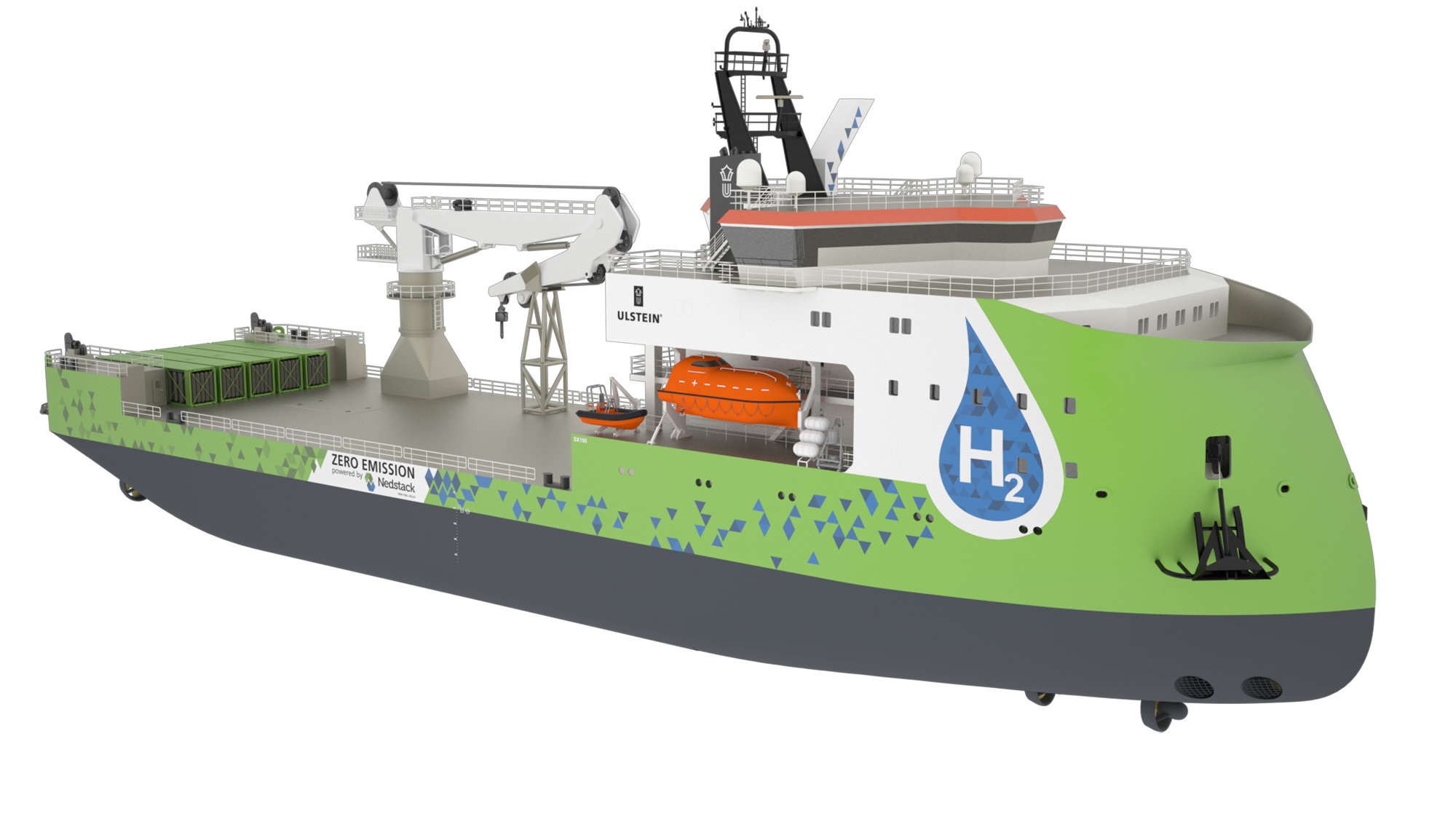 Zero-Emission Operations in Offshore Construction Market 2 SX190 hydrogen vessel