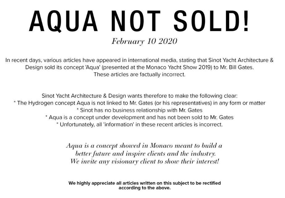 Aqua Not Sold