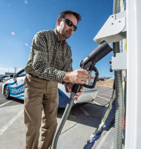 NREL research fueling big rigs hydrogen vehicles wipke esif grips nozzle