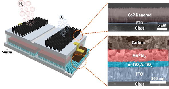 Rice University Researchers Create Efficient, Low-Cost Device that Splits Water to Produce Hydrogen Fuel 1 Rice University Leaf Insert