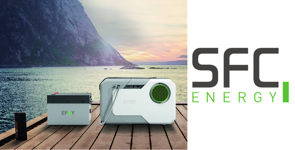 SFC Energy Celebrates World Premiere at Caravan Salon Düsseldorf: Presentation of the 5th Generation of EFOY Fuel Cells with Perfectly Matched new EFOY Lithium Battery 1 SFC Fuel Cell with Battery