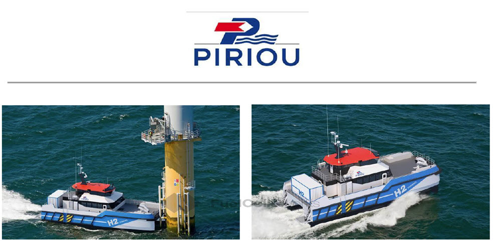 PIRIOU Develops Crew Transfer Vessel CTV with Hydrogen Hybrid Propulsion