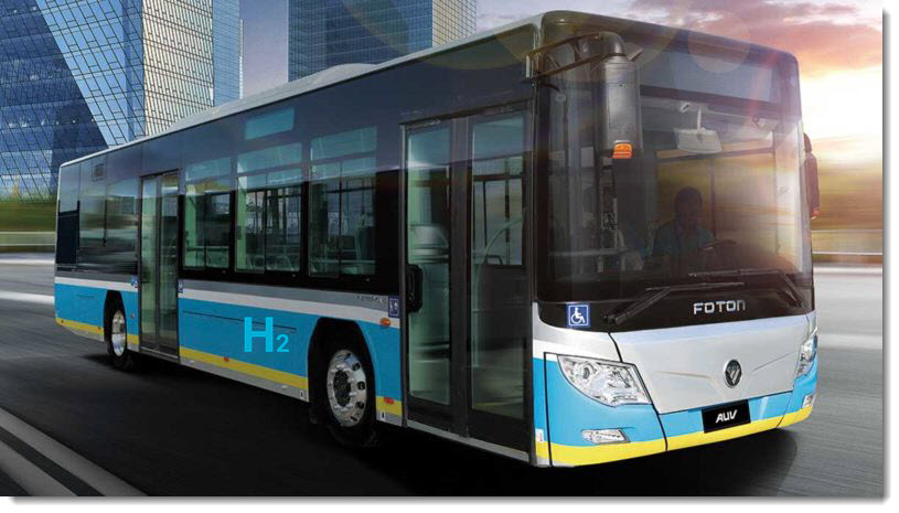 fuel cells works, foton, hydrogen bus