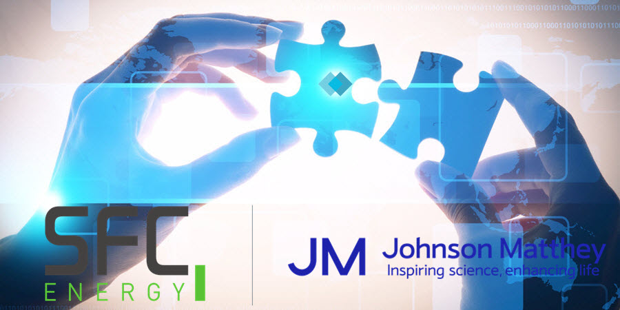 fuelcellsworks, Johnson Matthey and SFC Energy AG Sign Multi-Million Pound JV Agreement for Supply Fuel Cell Components