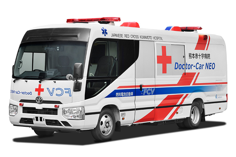 fuelcellsworks, Japanese Red Cross Kumamoto Hospital And Toyota To Begin Utilization Demonstration Of The World's First Fuel Cell Electric Vehicle Mobile Clinic