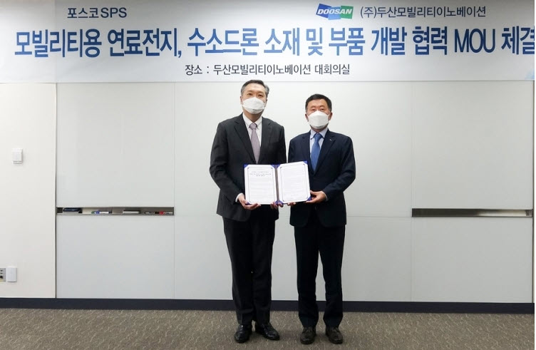 fuelcellsworks, Doosan Mobility and POSCO Team up on Hydrogen Fuel Cells for Drones