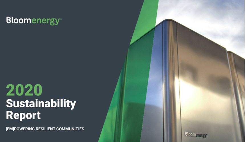 Fuel cells works, Bloom Energy Announces Inaugural Sustainability Report