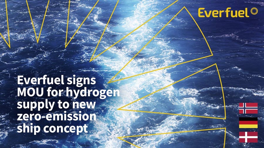 Fuel cells works, Everfuel Signs Mou for Hydrogen Supply to New Zero-emission Ship Concept