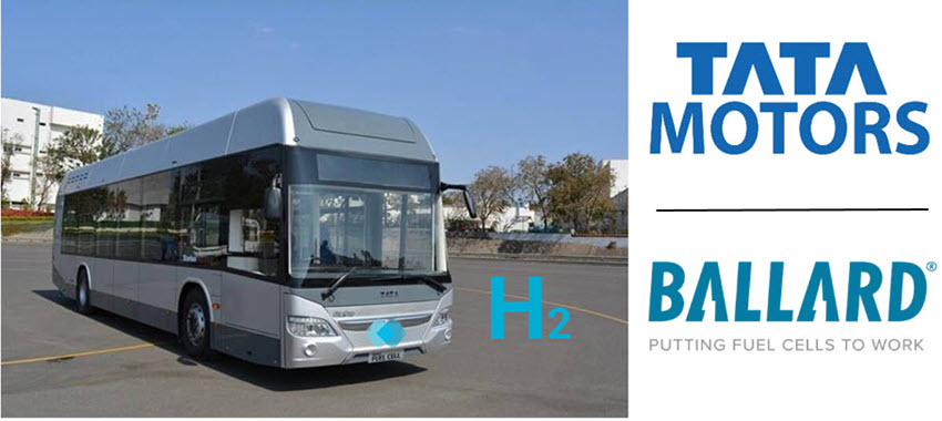 Fuel Cells Works, Ballard Receives Initial Order for Fuel Cell Modules to Power 15 Tata Motors Buses in India