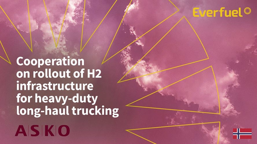 Fuel Cells Works, Everfuel and ASKO Plan Cooperation on Rollout of H2 Infrastructure for Heavy-duty Long-Haul Trucking in Norway