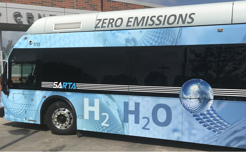 ENC® Partners With SARTA on Borrow a Bus Zero-Emissions Tour Through Canada 2 SARTA Fuel Cell Buses Announcement On Hydrogen Fuel Cell Day
