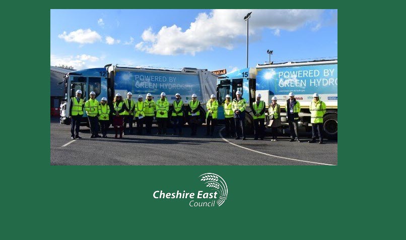 Fuel Cells Works, Cheshire East welcomes COP26 Carbon Battle Bus Visits Hydrogen Refuelling Compound