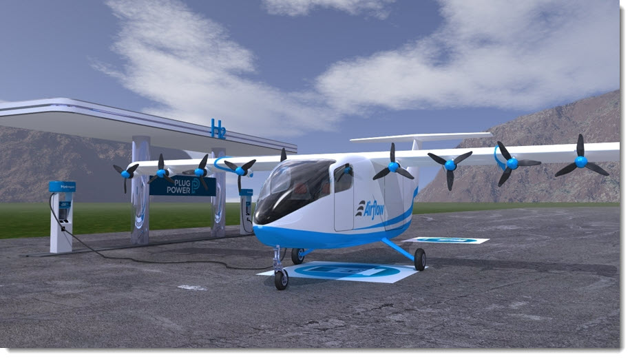 Plug Power Invests in Airflow to Bring Hydrogen Fuel Cell Propulsion System to Part 23 Aircraft 1 Fuel Cells Works, Plug Power Invests in Airflow to Bring Hydrogen Fuel Cell Propulsion System to Part 23 Aircraft
