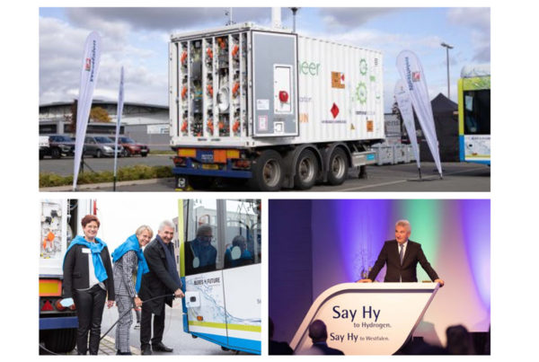 Westfalen Presents Mobile Hydrogen Filling Station - NRW Minister of Economics Tests Future Technology 2 Westfalen presents mobile hydrogen filling station