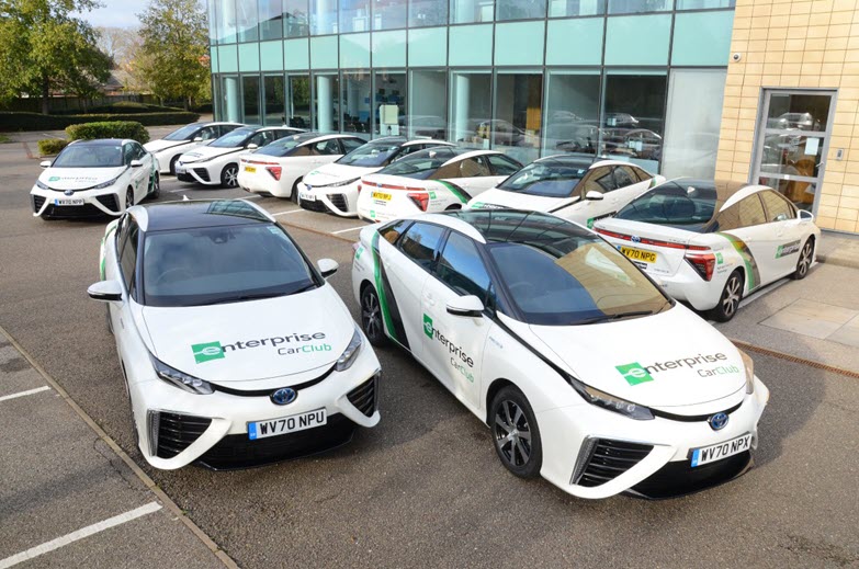 Enterprise Adds 17 Toyota Mirai Hydrogen Fuel Cell Powered Cars to its UK Fleet