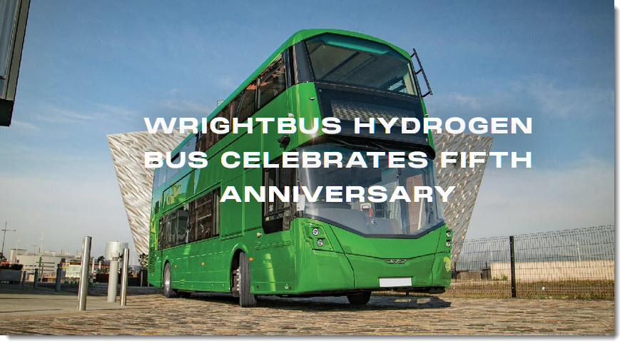 Wrightbus Hydrogen Bus Celebrates Fifth Anniversary