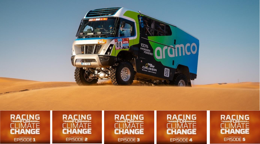 GAUSSIN Successfully Finishes the Dakar Rally Driving the Most Powerful Hydrogen H2 Racing Truck® Ever Built, Sponsored by ARAMCO 3 Fuel Cells Works, GAUSSIN Successfully Finishes the Dakar Rally Driving the Most Powerful Hydrogen H2 Racing Truck® Ever Built, Sponsored by ARAMCO