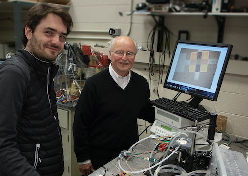Light Could Boost Performance of Fuel Cells, Lithium Batteries, and Other Devices 1 Thomas Defferriere Harry Tuller in Lab copy