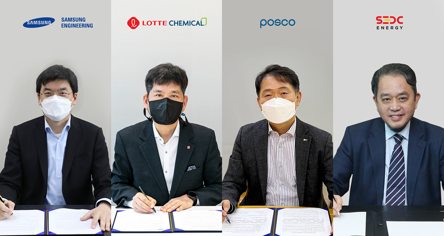 Fuel Cells Works, Lotte Chemical, Samsung Engineering, and POSCO to Jointly Develop a Clean Hydrogen Project in Sarawak, Malaysia