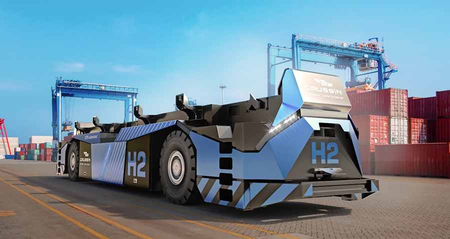 Fuel Cells Works, GAUSSIN Presents World's First Hydrogen-Powered Fuel Cell Automated Guided Vehicles (AGV H2) for Ports Application