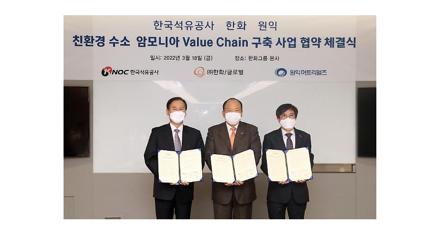 Hanwha Corp. Partners With State Company to Establish Hydrogen-Ammonia Value Chain 1 Fuel Cells Works, Hanwha Corp. Partners With State Company to Establish Hydrogen-Ammonia Value Chain