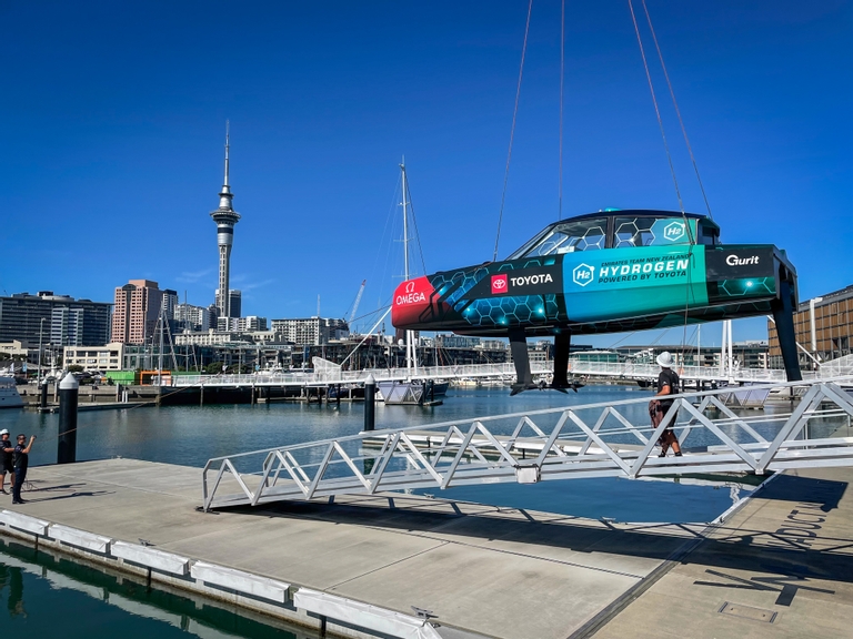 Fuel Cells Works, Emirates Team New Zealand Launch Hydrogen Powered Foiling Chase Boat