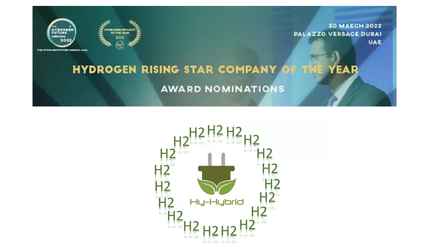 Fuel Cells Works, Hy-Hybrid Energy Selected as a Finalist for Hydrogen Future Awards 2022- 'Hydrogen Rising Star Company of the Year'