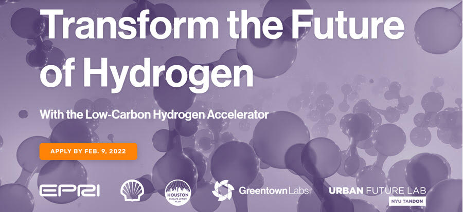 EPRI, Shell, The City Of Houston, Greentown Labs, And NYU Urban Future Lab Announce Startup Participants For The Low-Carbon Hydrogen Accelerator - Vimarsana News