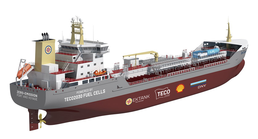 Fuel Cells Works,TECO 2030 Launches Hydrogen Tanker Concept With Partners, Hy-Ekotank