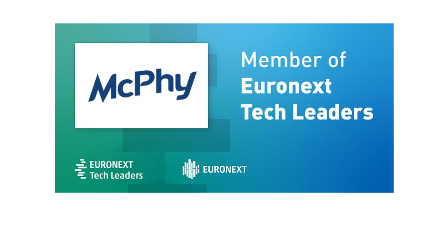 Fuel Cells Works, McPhy Is Happy to Announce Its Selection in the Euronext Tech Leaders Initiative Dedicated to High-Growth and Leading Tech Companies