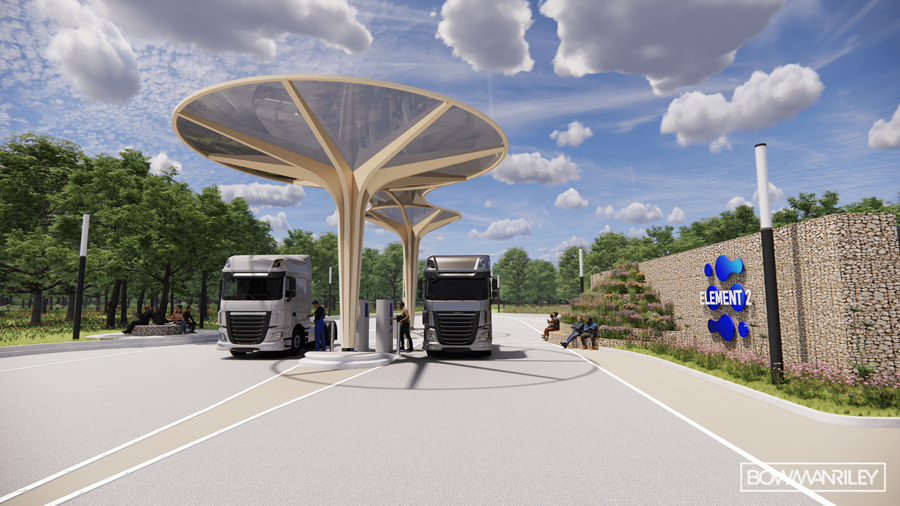 Fuel Cells Works, ELEMENT 2 Partners With Exelby Services to Open the UK's First Hydrogen Fueling Stations for HGV Fleets.