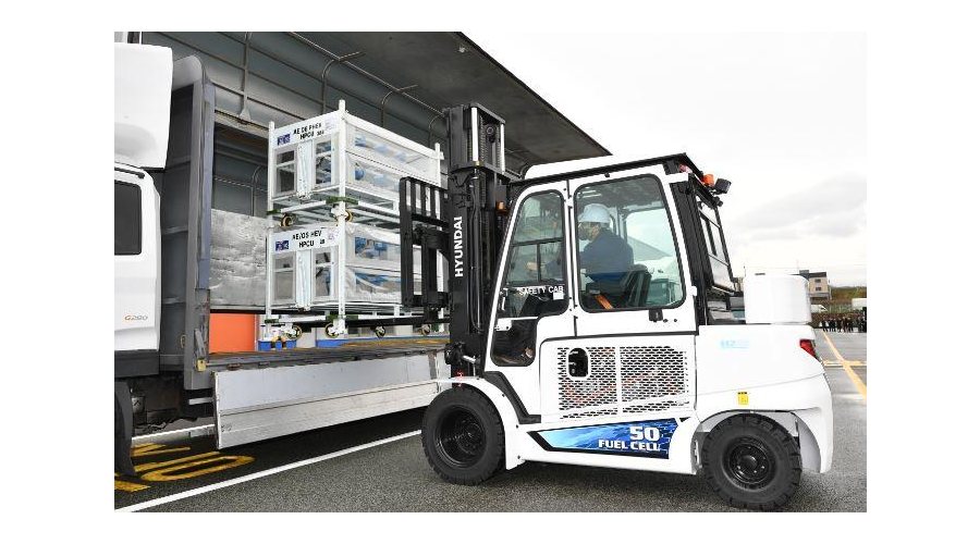 Fuel Cells Works, Forklift Equipped With Hyundai Mobis Fuel Cell Power Pack Selected for State Demonstration