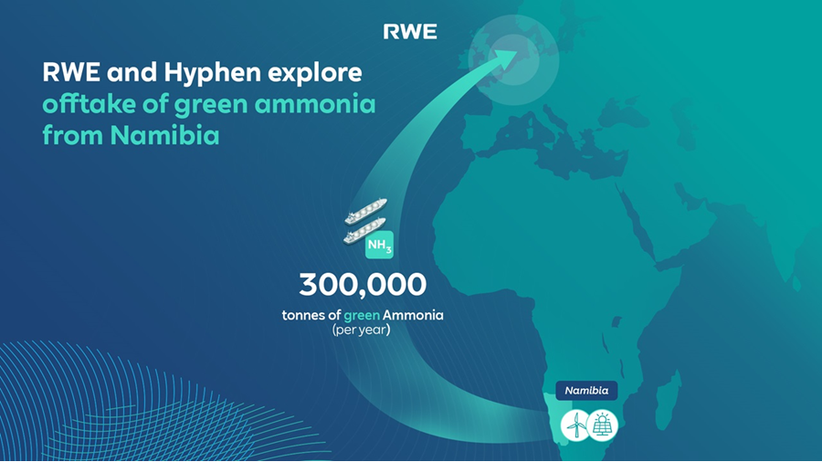 RWE and Hyphen Explore Offtake of Green Ammonia From Namibia 1 Fuel Cells Works, RWE and Hyphen Explore Offtake of Green Ammonia From Namibia