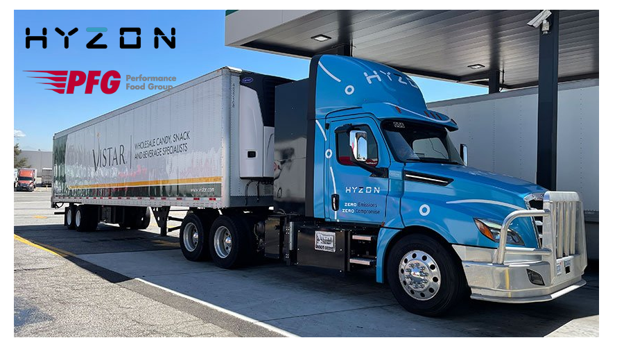 hyzon motors performance food group sign agreement for fuel cell trucks